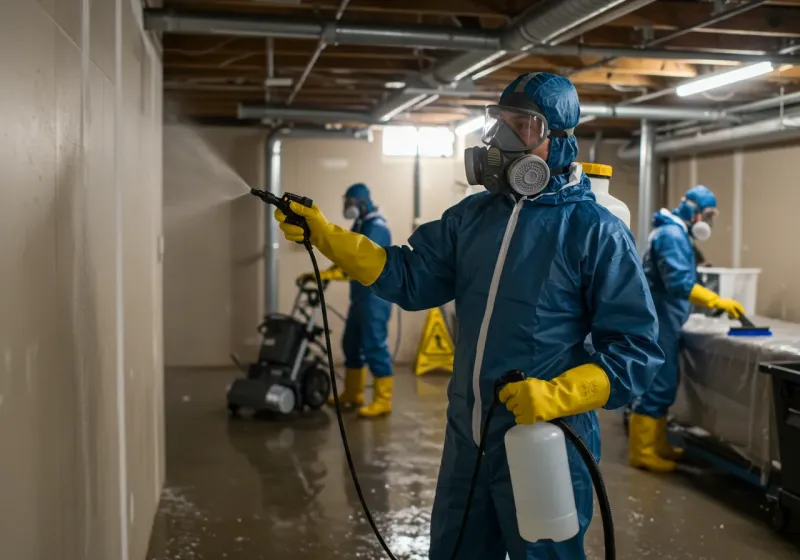 Basement Sanitization and Antimicrobial Treatment process in Crescent City, CA